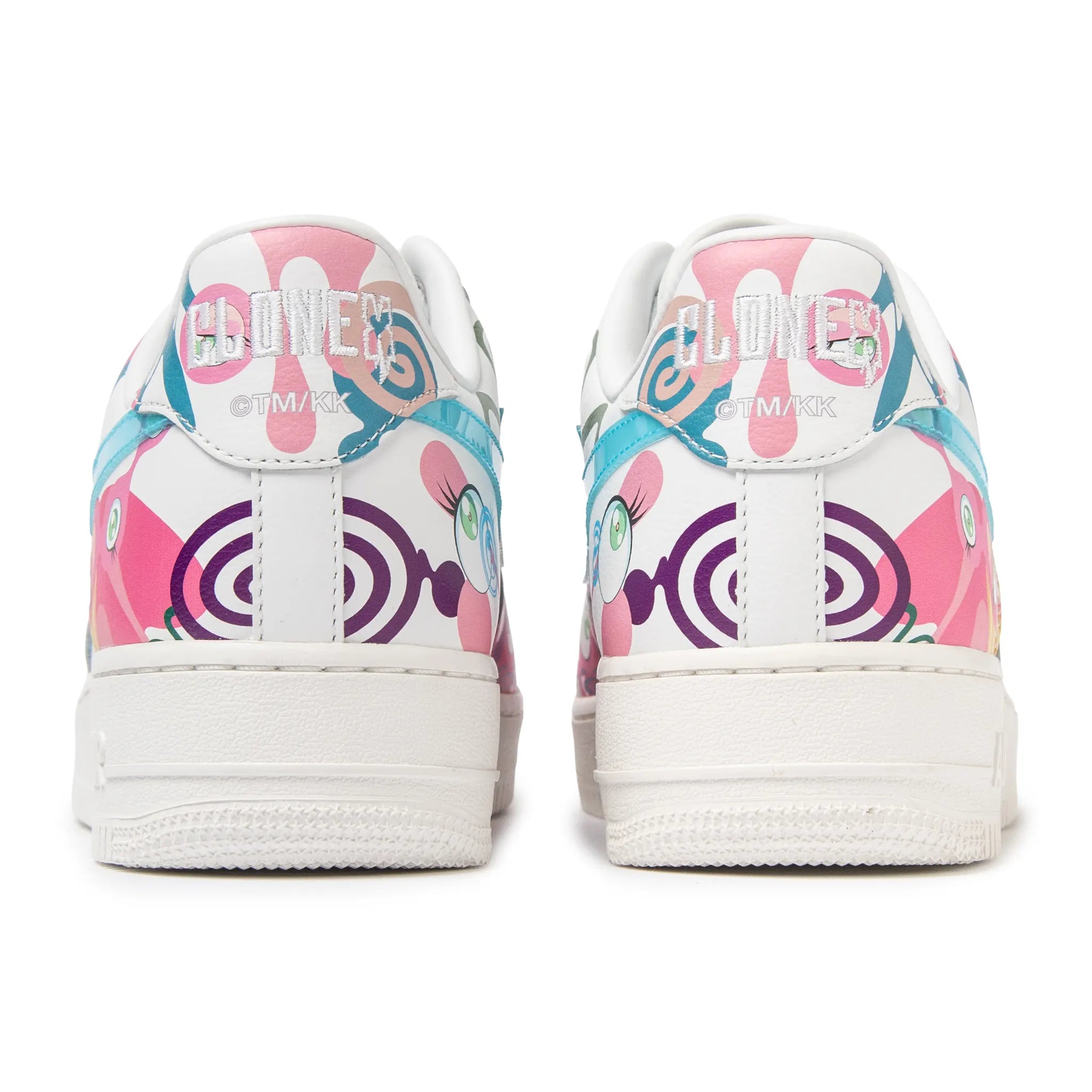 Heel view of RTFKT x Takashi Murakami x Air Force 1 Low 'Murakami DNA'